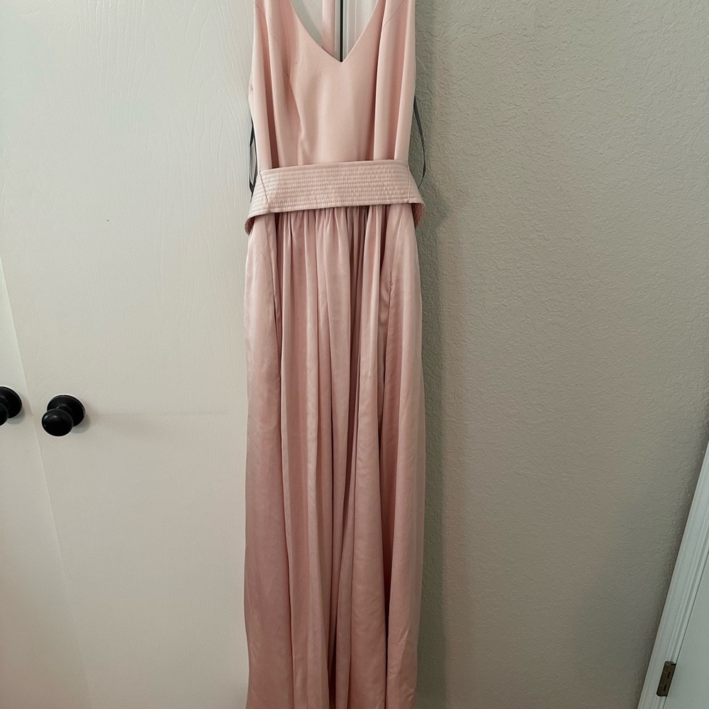 WHIT Soft Pink V-Neck Dress
